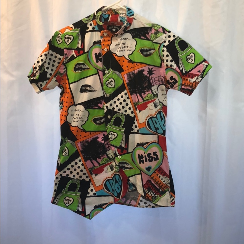Cool animated Italian design/cut buttoned shirt